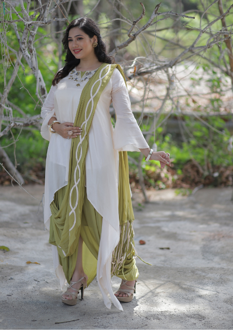 Dhoti Drape with Long Top