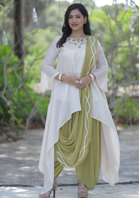 Dhoti Drape with Long Top