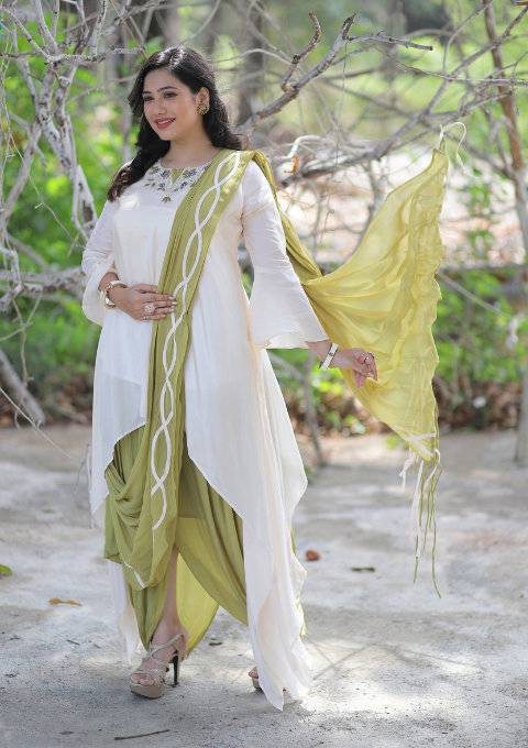 Dhoti Drape with Long Top