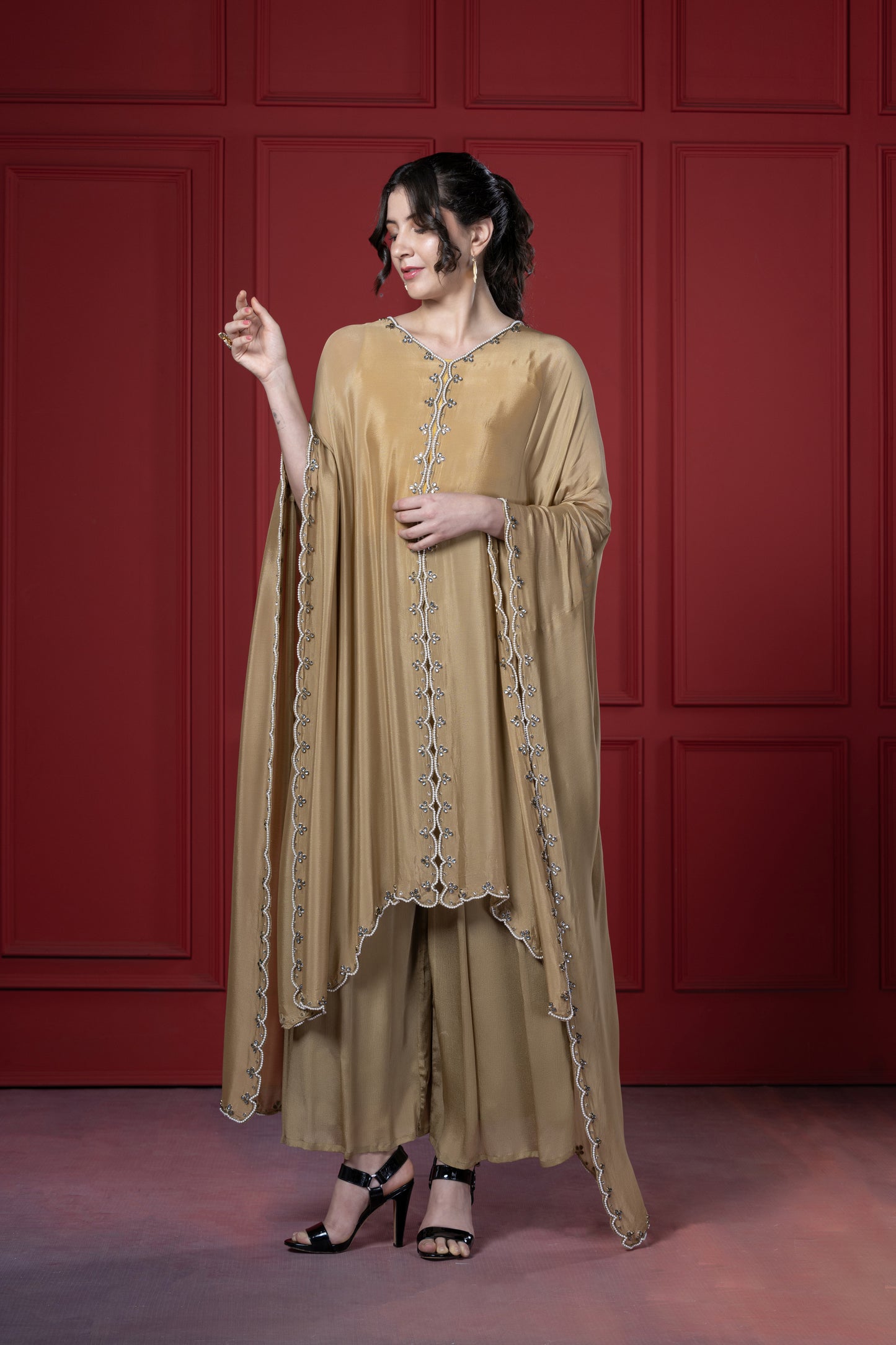 kundan Kaftan Set