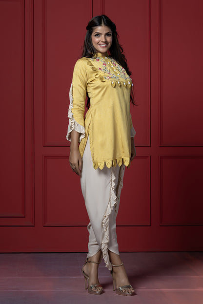 Floral Kurti with Dhoti