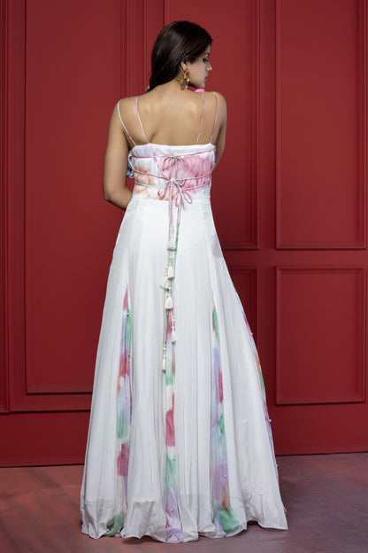 3D Floral Embellished Gown