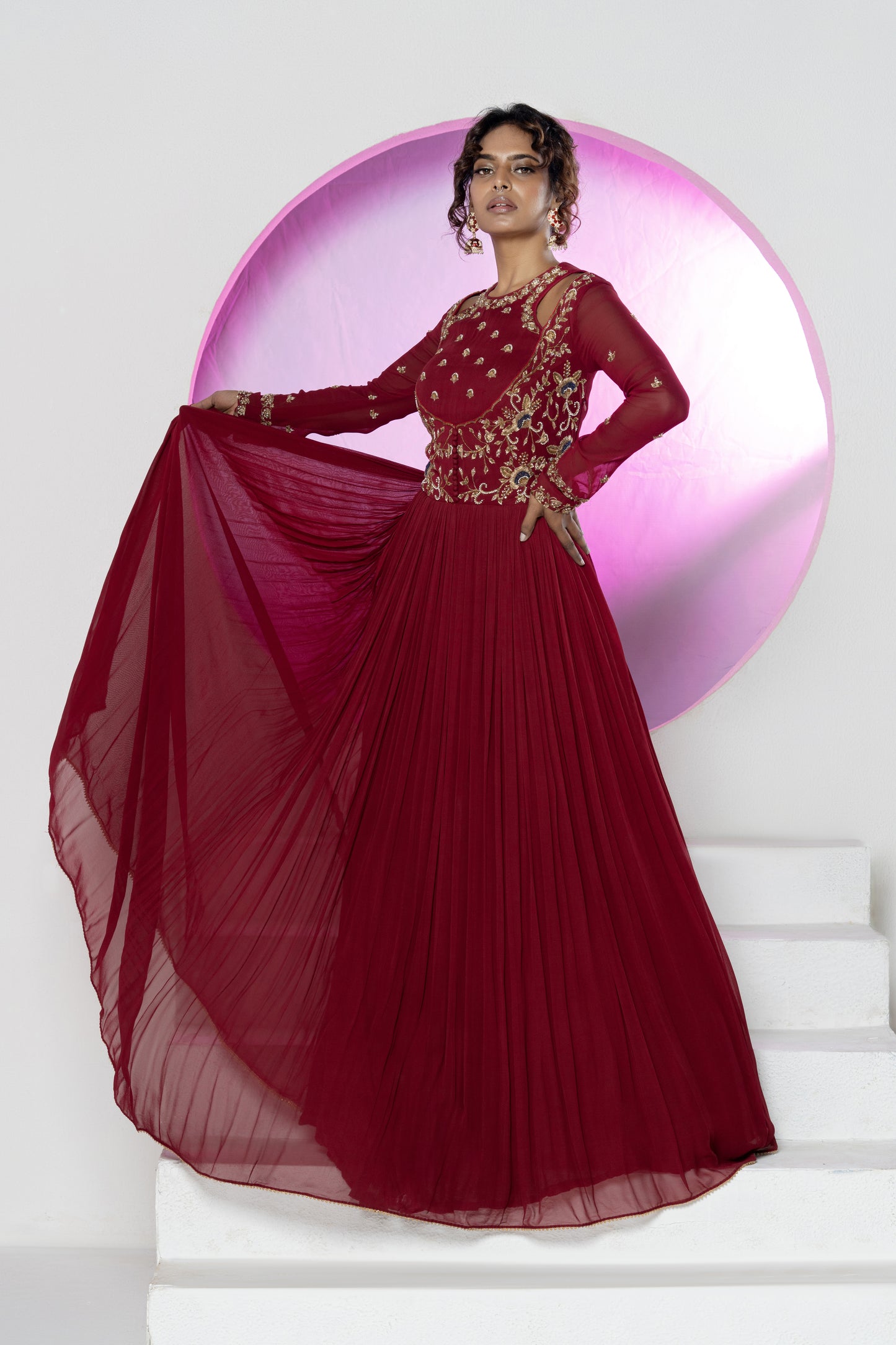 Regal Maroon Gown