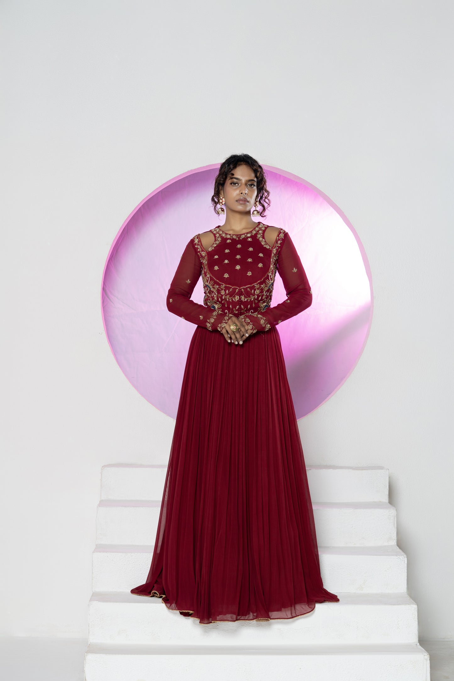 Regal Maroon Gown