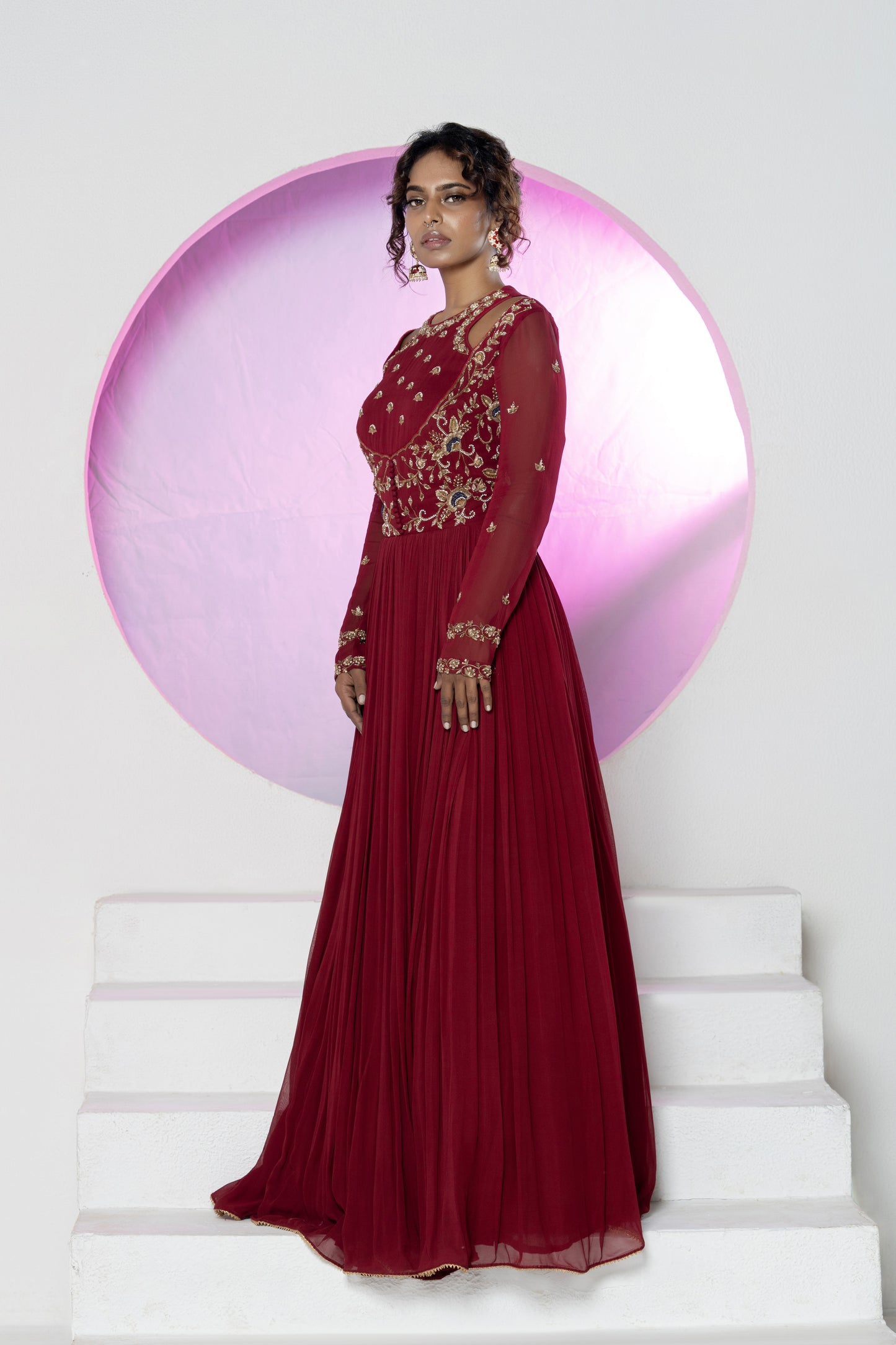 Regal Maroon Gown