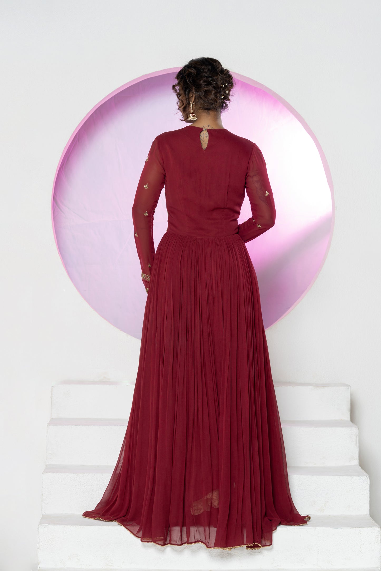 Regal Maroon Gown