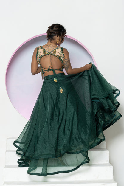 Emerald Green Lehenga Set