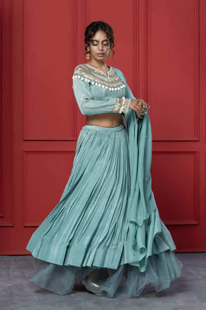 Sea Green Lehenga Set