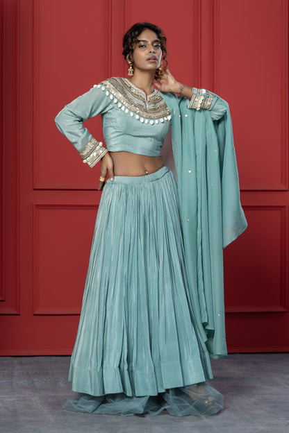 Sea Green Lehenga Set