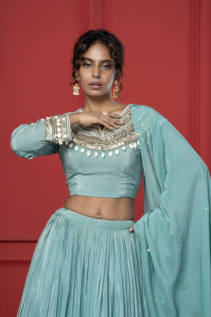 Sea Green Lehenga Set